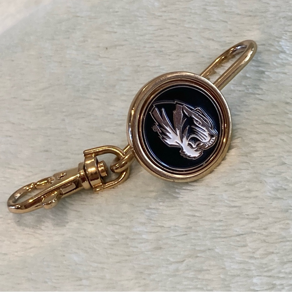 New Portable Mizzou Tigers Purse Handbag Gold Black Holder Hook Missouri